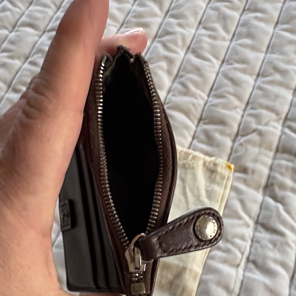 Coach Dark Brown Leather Wallet - Picture 4 of 7